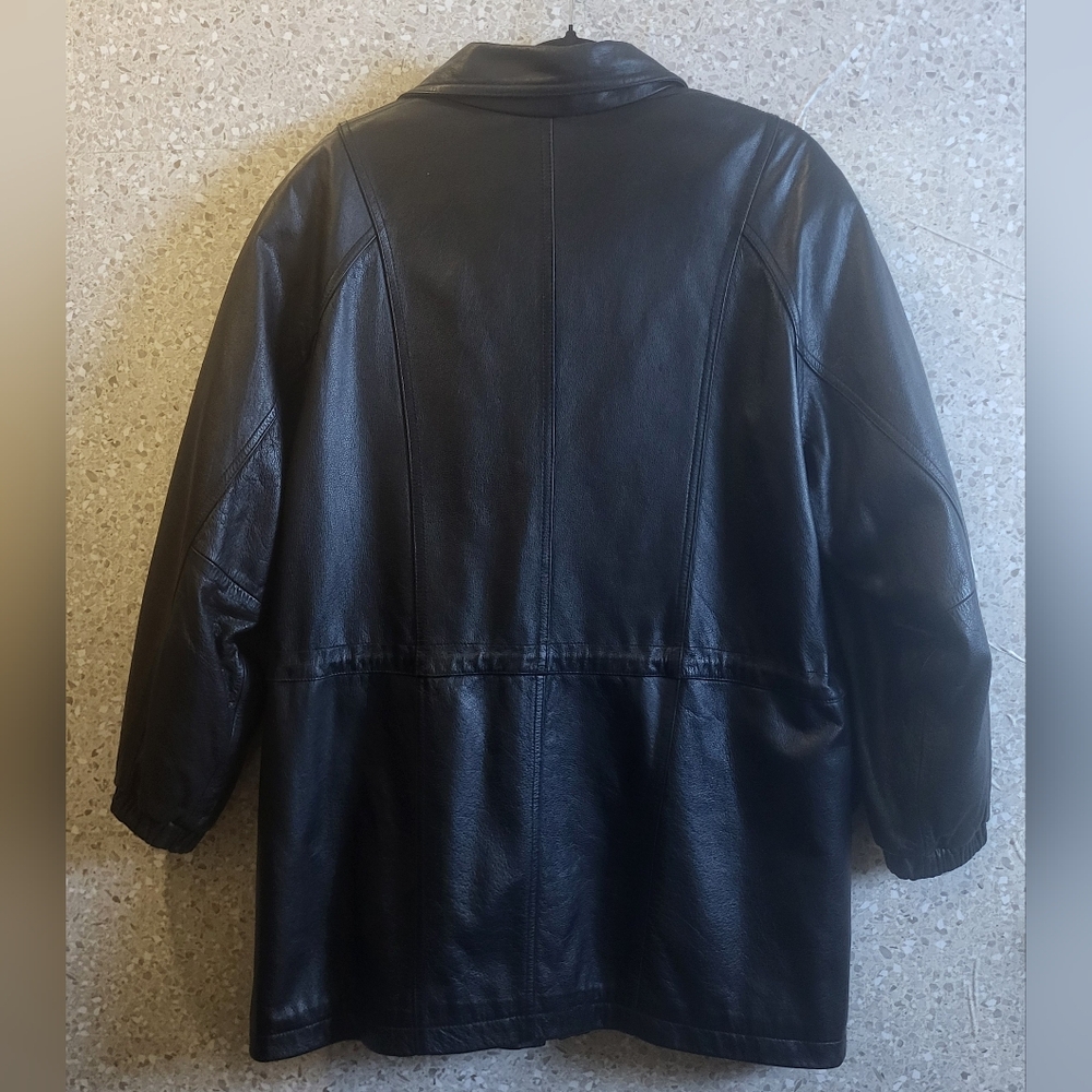 Vintage Winlit Leather Jacket Mens, Parka Jacket, Black Leather, Size M‎ - Picture 10 of 10